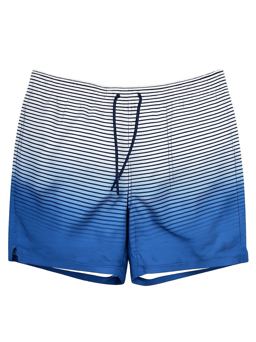 George Blue Ombre Stripe Swim Trunks Board Shorts Men’s 2XL XXL Beach Pool